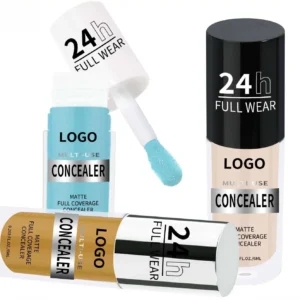 Custom Private Label No Logo Waterproof Matte Liquid Concealer, Dark Circle Covering Non-Caking Transfer Resistant Long Wear Base Makeup