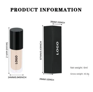 Custom Private Label No Logo Waterproof Matte Liquid Concealer, Dark Circle Covering Non-Caking Transfer Resistant Long Wear Base Makeup
