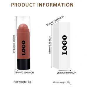 Private Label No Logo Custom Waterproof Multi-Use Contour Highlight Concealer Blush Stick, Transfer-Resistant Long-Lasting 3D Facial Makeup