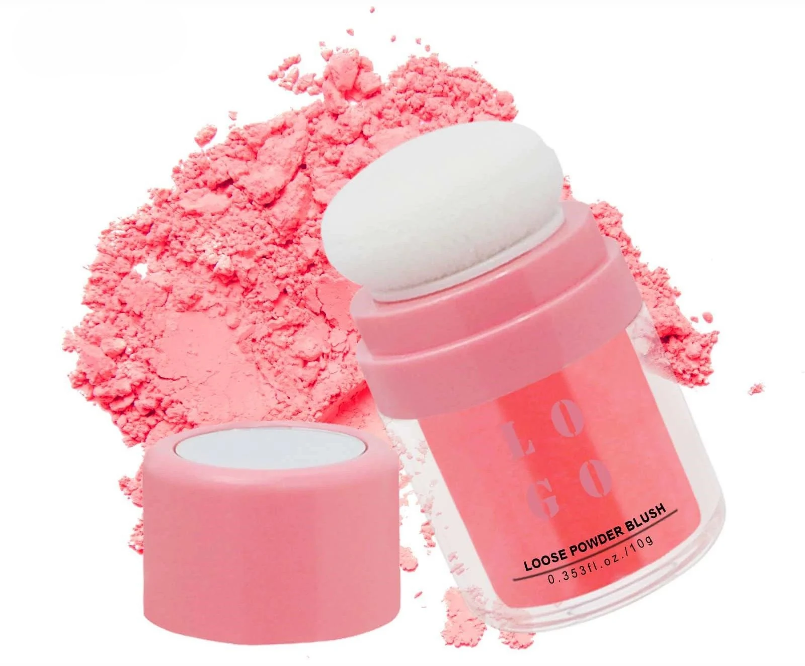 Custom Private Label No Logo Waterproof Oil Control Loose Blush Powder, Non-Caking Brightening Long Lasting Natural Facial Rouge