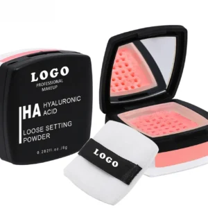 Private Label No Logo Custom Waterproof Oil-Control Matte Loose Powder & Blush, Non-Caking Transfer-Resistant Long-Wear Facial Makeup