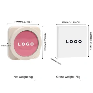 Custom Private Label No Logo Waterproof Oil Control Matte Blush Palette, Non-Caking Long Lasting Natural Facial Rouge