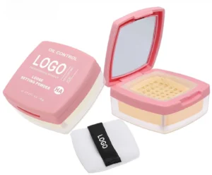 Private Label No Logo Custom Waterproof Oil-Control Matte Loose Setting Powder, Transfer-Resistant Long-Lasting Facial Finishing Makeup