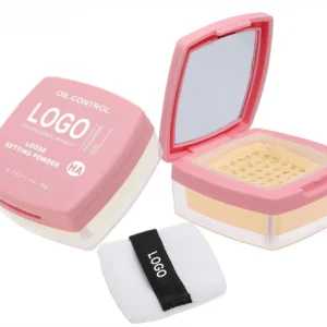 Private Label No Logo Custom Waterproof Oil-Control Matte Loose Setting Powder, Transfer-Resistant Long-Lasting Facial Finishing Makeup