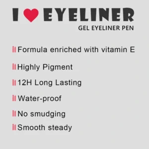 Private Label No Logo Custom Waterproof Shimmer Gel Eyeliner, Smudge-Proof Fade-Resistant Long-Lasting Tear Trough Eye Brightening Makeup