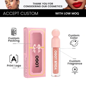 Custom Private Label Waterproof Velvet Matte Lip Gloss, Non Transfer Fade Resistant Hydrating Long Wear Cup Proof Lip Color