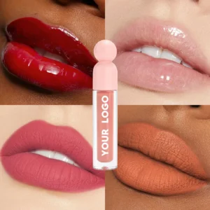 Custom Private Label Waterproof Velvet Matte Lip Gloss, Non Transfer Fade Resistant Hydrating Long Wear Cup Proof Lip Color