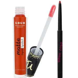 Customizable Private Label No Logo 2 In 1 Hydrating Lip Gloss & Lip Liner Complete Lip Cosmetic Kit