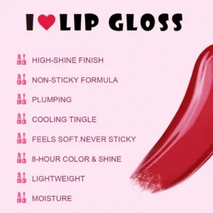 Customizable Private Label No Logo 2 In 1 Hydrating Lip Gloss & Lip Liner Complete Lip Cosmetic Kit