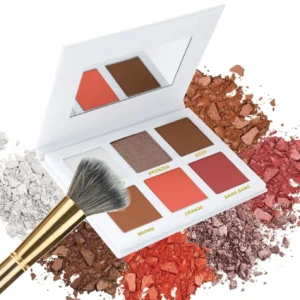 Private Label No Logo Customizable Waterproof All-in-One Matte Blush Highlight Contour Palette, Long Lasting Multi-use Facial Makeup