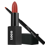Customizable Private Label No Logo 2 In 1 Waterproof Color Lock Matte Lipstick & Lip Liner Long Wear Lip Makeup Set