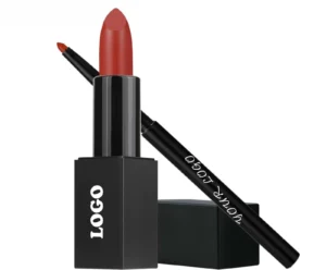 Customizable Private Label No Logo 2 In 1 Waterproof Color Lock Matte Lipstick & Lip Liner Long Wear Lip Makeup Set