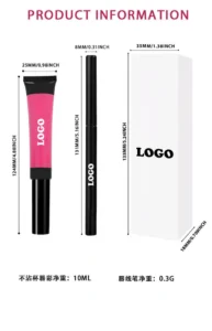 Customizable Waterproof Pigmented Matte Non-transfer Long Wear Lip Gloss & Lip Liner Lip Kit
