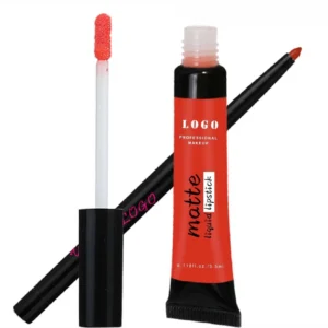 Customizable Waterproof Pigmented Matte Non-transfer Long Wear Lip Gloss & Lip Liner Lip Kit
