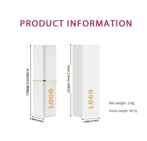 Customizable Private Label No Logo Shimmer Mirror Hydrating Lipstick, Nourishing Plumping Long-Lasting Daily Lip Cosmetic