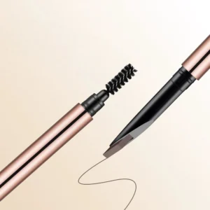 Dual End Angled Eyebrow Pencil, Waterproof Sweat Proof Smudge Resistant for Natural Wild Brow Makeup
