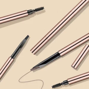 Dual End Angled Eyebrow Pencil, Waterproof Sweat Proof Smudge Resistant for Natural Wild Brow Makeup