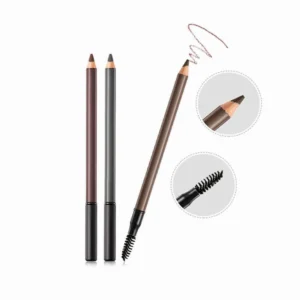 Dual End Wooden Eyebrow Pencil, Ultra Fine Sharpenable Waterproof Brow Definer & Hard Core Gel Eyeliner