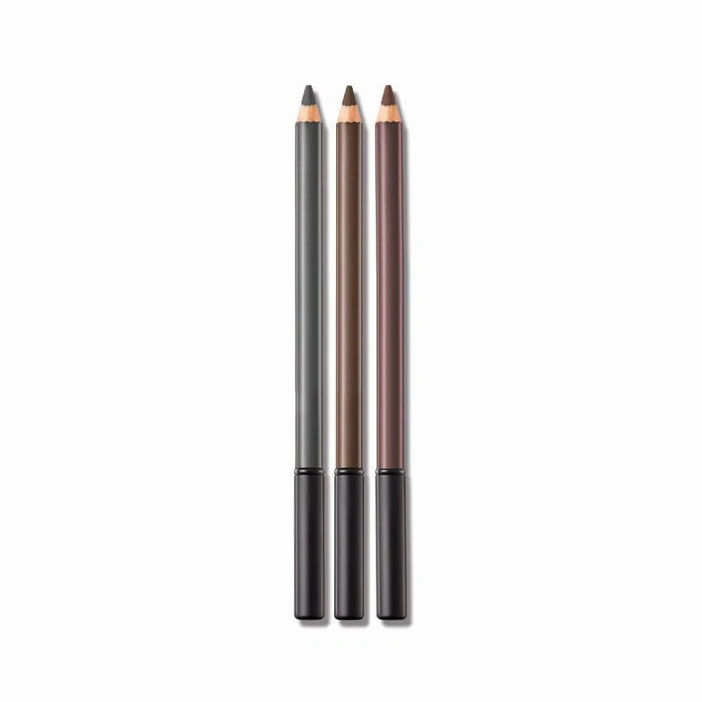 Dual End Wooden Eyebrow Pencil, Ultra Fine Sharpenable Waterproof Brow Definer & Hard Core Gel Eyeliner