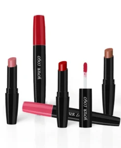 Dual End Mirror Hydrating Matte Non-Transfer Lipstick, Cup Proof Fade Resistant Brightening Long Wear Lip Makeup
