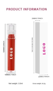 Fruit Flavor Hydrating Mirror Plumping Lip Oil, Moisturizing Shiny Dudu Lips Tinted Lip Gloss