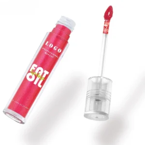 Fruit Flavor Hydrating Mirror Plumping Lip Oil, Moisturizing Shiny Dudu Lips Tinted Lip Gloss