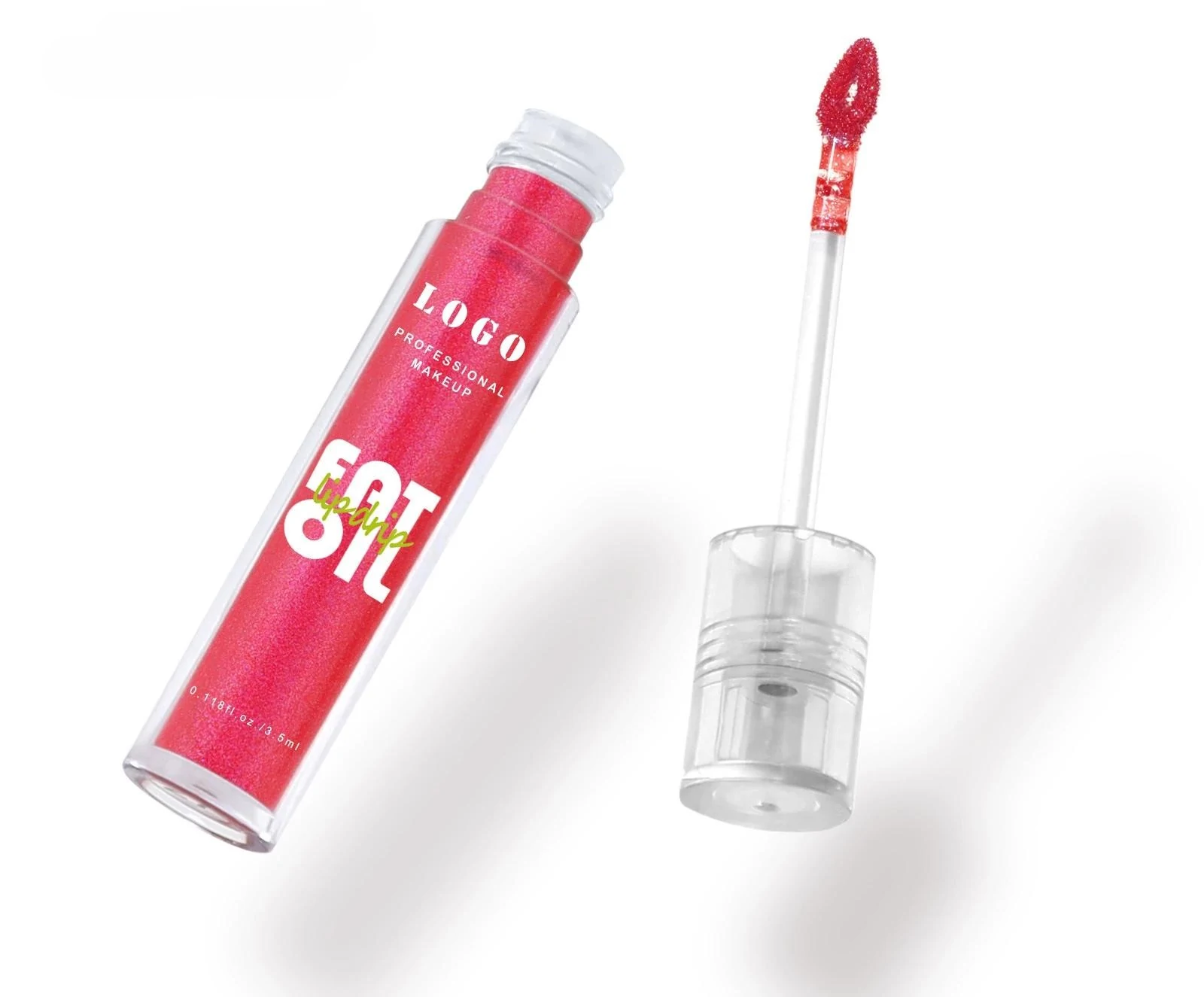 Fruit Flavor Hydrating Mirror Plumping Lip Oil, Moisturizing Shiny Dudu Lips Tinted Lip Gloss