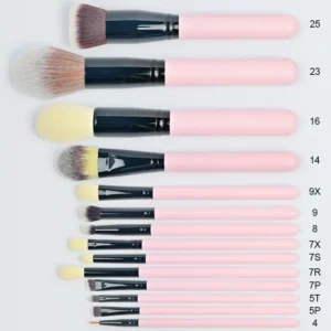 Full Set Wooden Handle Custom Makeup Brushes, Multi-color Eyebrow Brushes for Private Label Wholesale