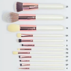 Full Set Wooden Handle Custom Makeup Brushes, Multi-color Eyebrow Brushes for Private Label Wholesale