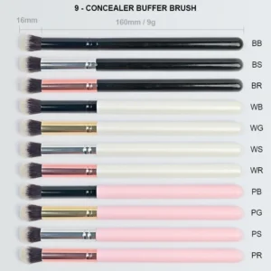 Full Set Wooden Handle Custom Makeup Brushes, Multi-color Eyebrow Brushes for Private Label Wholesale