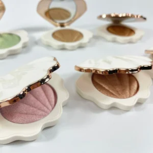 Shimmer Ginger Diamond Highlighter Palette, Multi-use for Tear Trough, Blush, Nose Shadow and Full Face Brightening Contour