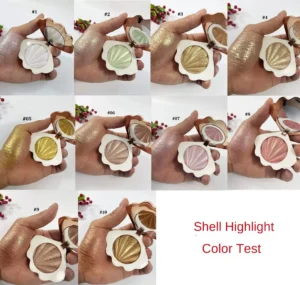 Shimmer Ginger Diamond Highlighter Palette, Multi-use for Tear Trough, Blush, Nose Shadow and Full Face Brightening Contour