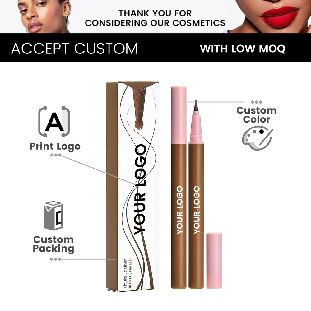 Waterproof Highly Pigmented Smooth Matte Liquid Lip Liner, Precise Natural Lip Contour Defining Long Wear Makeup