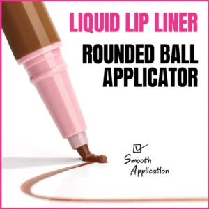 Waterproof Highly Pigmented Smooth Matte Liquid Lip Liner, Precise Natural Lip Contour Defining Long Wear Makeup