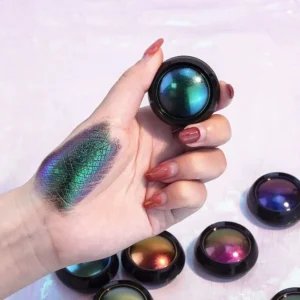 Iridescent Chameleon Diamond Glitter Shifting Eyeshadow and Face Highlighter Powder