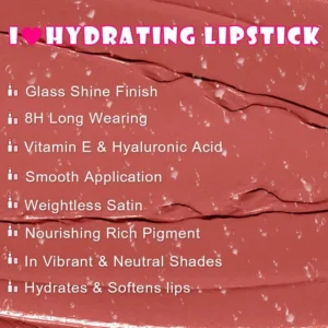Waterproof Non-transfer Hydrating Plumping Lipstick, Long Lasting Fade Resistant Lip Balm Makeup