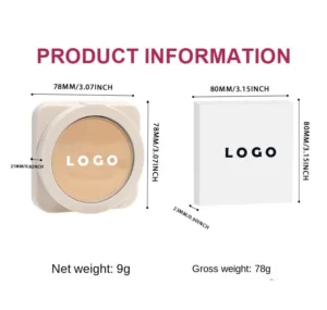 Wholesale Custom Private Label No Logo Large Waterproof Sweat Proof Oil Control Pressed Setting Powder, Non-Caking Concealing Touch Up Makeup