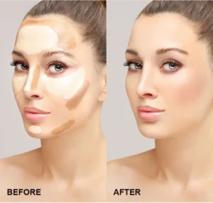 Dual-ended Low Saturation Blush & Contour Highlight Stick, Multi-use for Nose Shadow Facial Sculpting Brightening Makeup