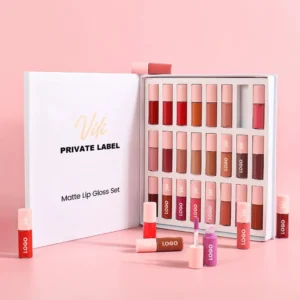 Wholesale Private Label No Logo Mini Bottle Lip Gloss Gift Set, Hydrating Long Wear Plumping Lip Makeup Kit