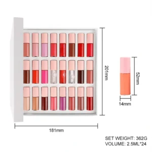 Wholesale Private Label No Logo Mini Bottle Lip Gloss Gift Set, Hydrating Long Wear Plumping Lip Makeup Kit