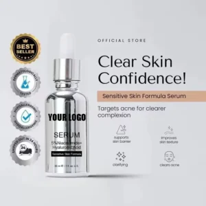 30ml No Logo Multi-Ingredient Facial Serum with Arbutin Niacinamide Hyaluronic Acid Salicylic Acid, Brightening Hydrating Pore Cleansing Skin Care Essence