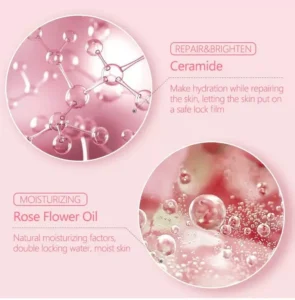 30ml No Logo Rose Facial Serum, Skin Brightening Fine Lines Reducing Hydrating Anti Wrinkle Moisturizing Facial Essence