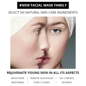 60ml No Logo Rose Shimmer Peel Off Facial Mask, Deep Cleansing Blackhead Remover Hydrating Exfoliating Face Mask