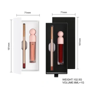 OEM Custom Private Label 12 Shades Lip Liner & 58 Shades Matte Lip Gloss Combination Gift Set Wholesale