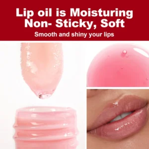 OEM Small Batch Private Label No Logo Clear Hydrating Plumping Lip Oil, Dewy Dudu Lips Nourishing Lip Gloss