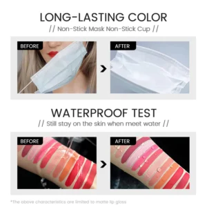 OEM Small Batch Private Label No Logo Pink Round Tube Waterproof Non Transfer Lip Gloss, Long Wear Hydrating Lip Makeup