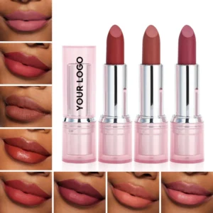 Private Label No Logo 12 Shades Jelly Pink Matte & Glossy Lipstick, Fade Resistant Long Lasting Hydrating Lip Balm