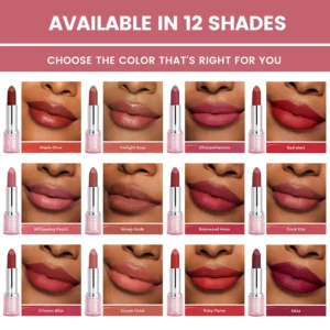 Private Label No Logo 12 Shades Jelly Pink Matte & Glossy Lipstick, Fade Resistant Long Lasting Hydrating Lip Balm