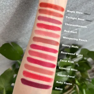Private Label No Logo 12 Shades Jelly Pink Matte & Glossy Lipstick, Fade Resistant Long Lasting Hydrating Lip Balm