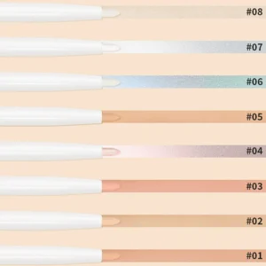 Private Label No Logo 2 In 1 Multi-use Tear Trough Highlighter Pen, Matte Shimmer Fine Glitter Eye Brightening Makeup Tool